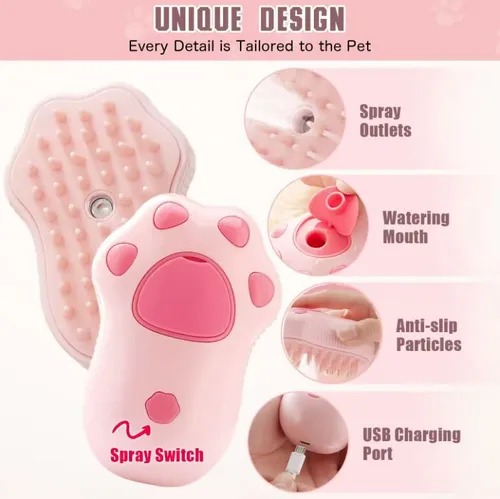 Miniatura 2 de Mini cepillo recargable  vapor caja rosa